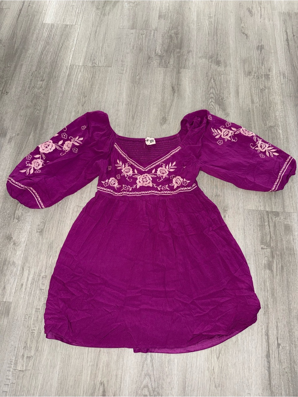 Savanna Jane Fuchsia Embroidered Midi Dress